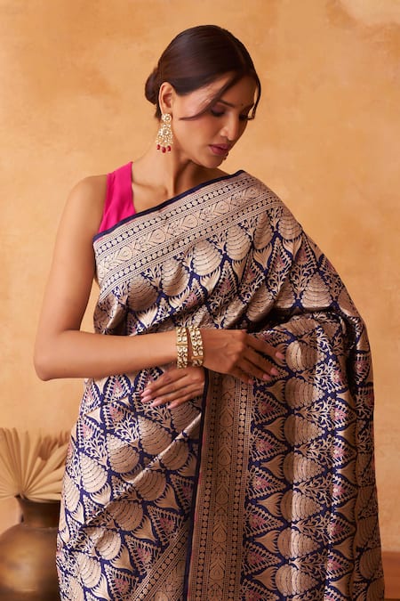 Neitri Primrose Banarasi Silk Floral & Geometric Saree 
