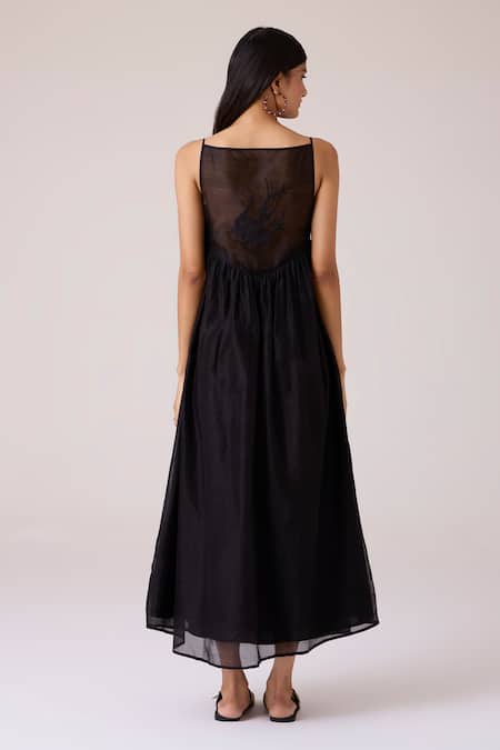 The Summer House Vespera Black Handwoven Dress