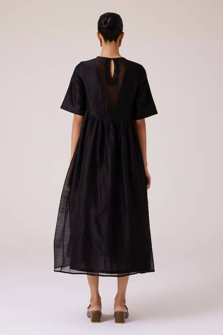 The Summer House Callisto Black Handwoven Dress