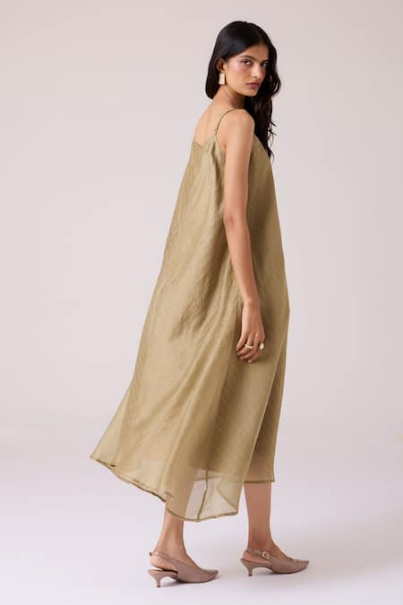 The Summer House Jane Olive Handwoven Dress