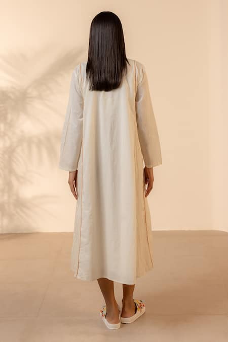 Ourdve Sunpetal Gathered Cotton Dress 