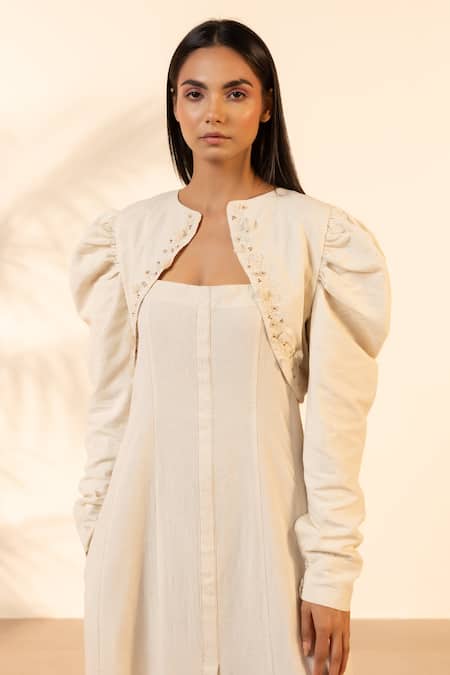 OurDve Summer Sway Embroidered Cropped Jacket 