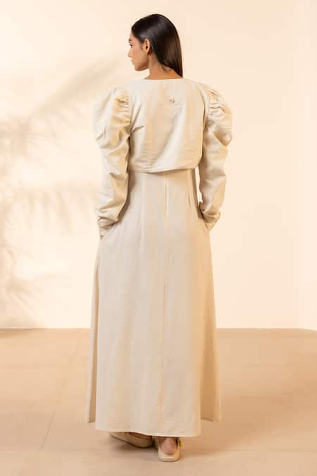 Ourdve Summer Sway Puff Sleeve Embroidered Jacket & Dress 