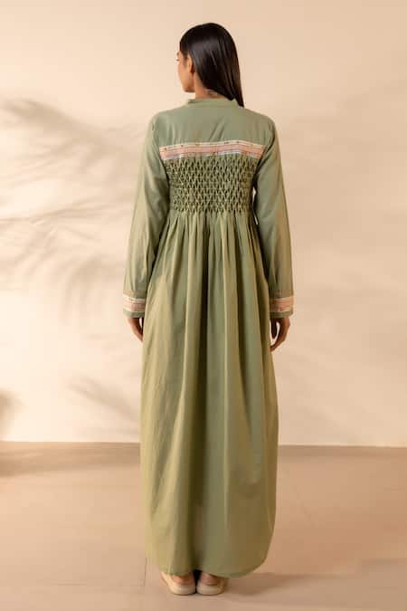 Ourdve Whimsy Embroidered Cotton Dress 