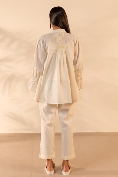 Ourdve Zesty Gathered Top & Pant Set 