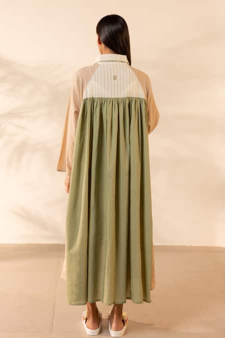 Ourdve Mango Panelled Shirt Dress 