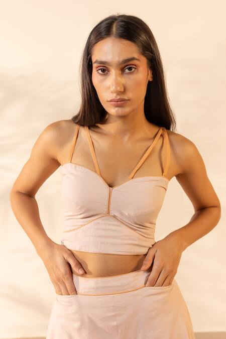 Shop_Ourdve_Pink Cotton Embroidery Open , Sweetheart Zinnia Shrug _Online_at_Aza_Fashions