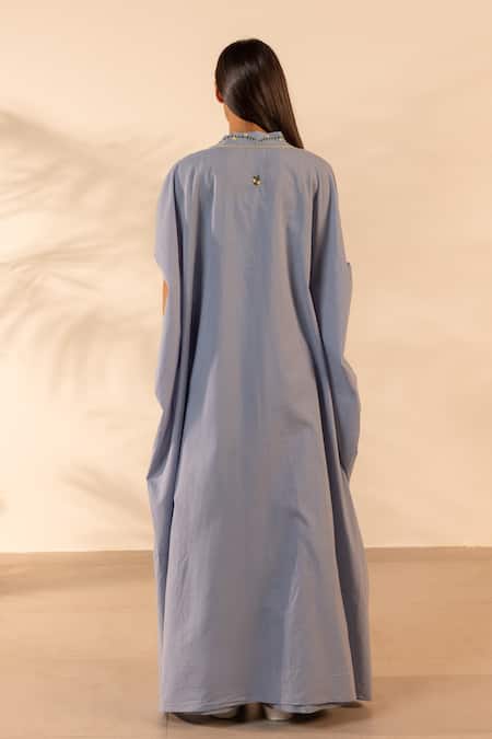 Ourdve Zinnia Embroidered Shrug & Wide Legged Pant Set 