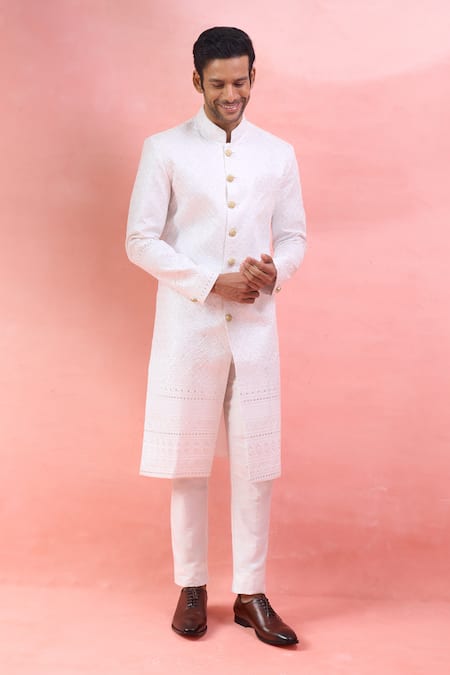 Arihant Rai Sinha Embroidered Sherwani & Polo Pant Set 