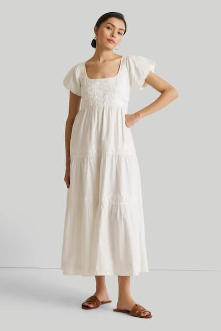 Reistor Embroidered Tiered Dress 
