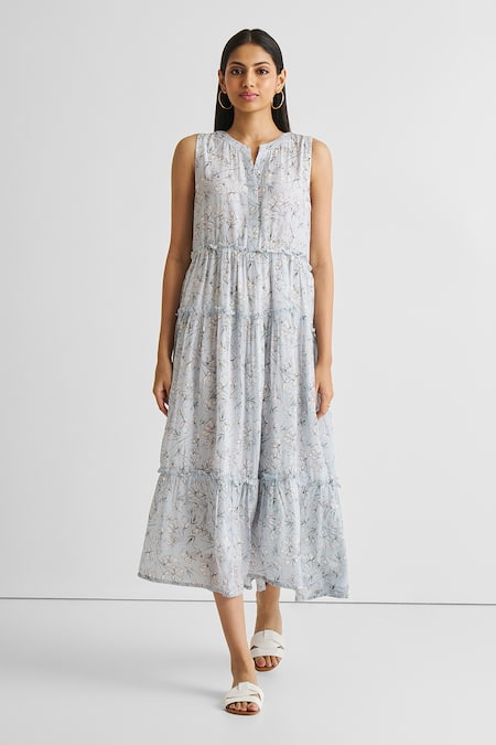 Reistor Floral Print Tiered Dress 