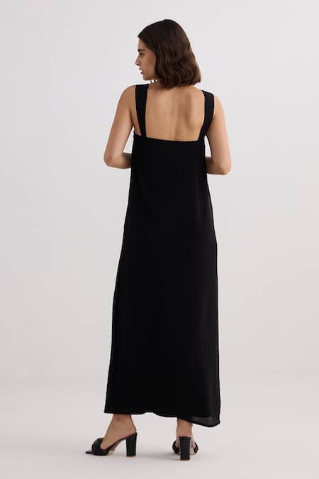 Reistor Crepe Drape Maxi Dress 