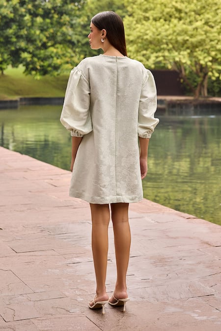 Therealb Jacquard Short Dress  