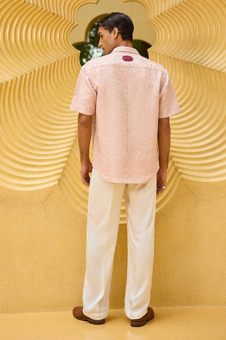 Therealb Jacquard Textured Half Sleeve Shirt 