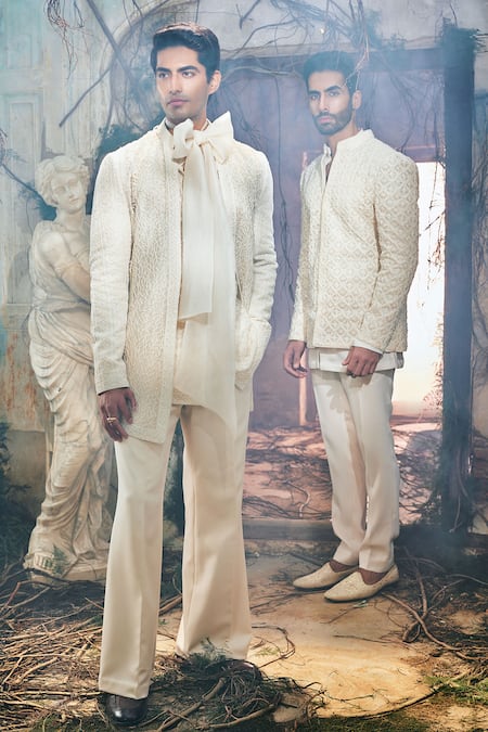 Varun Chakkilam Tessele Embroidered Bandgala Set 