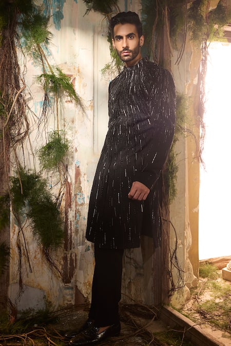 Varun Chakkilam Cosmic Rays Embellished Sherwani & Pant Set 