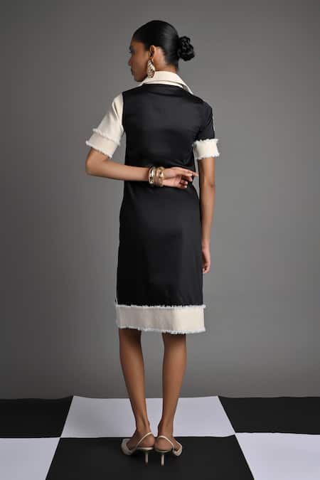 Veera Wear Monochrome Wave Shirt Dress 