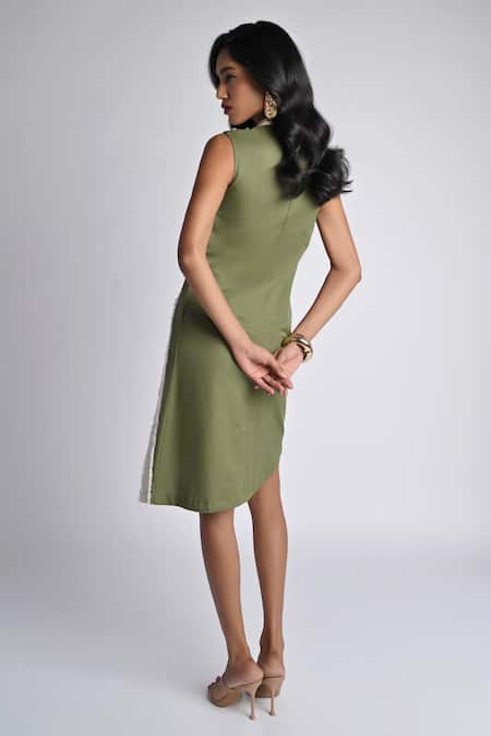 Veera Wear Linear Luxe Shift Dress 