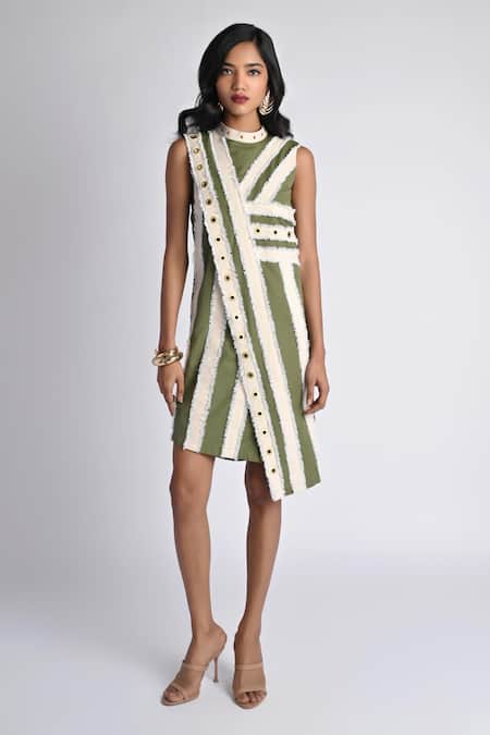 Veera Wear Linear Luxe Shift Dress 