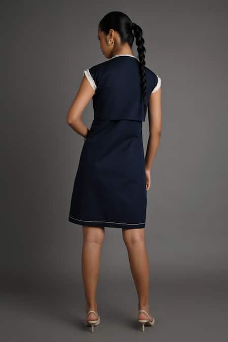 Veera Wear Harbor Stripe Dress With Jacket 