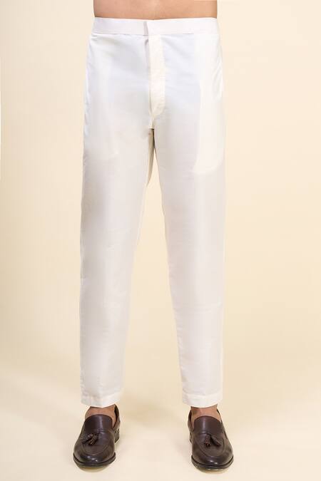 Arihant Rai Sinha_Black Silk Embroidery Floral Kurta Set _at_Aza_Fashions