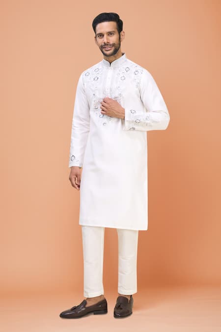 Arihant Rai Sinha Floral & Mirror Work Kurta Set 