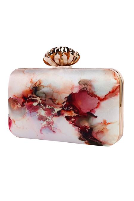 Shop Nazaakat By Samara Singh White Embroidery, Beads Floral And Pearl Clutch Online at Aza Fashions Shop_Nazaakat By Samara Singh_White Embroidery, Beads Floral And Pearl Clutch _Online_at_Aza_Fashions