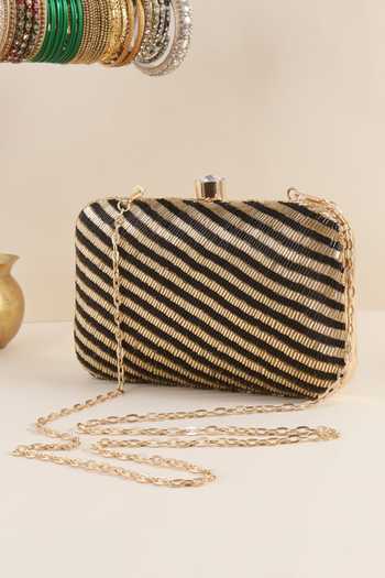 Buy Nazaakat By Samara Singh Black Beads, Crystals Striped Beaded Clutch at Aza Fashions Buy_Nazaakat By Samara Singh_Black Beads, Crystals Striped Beaded Clutch _at_Aza_Fashions