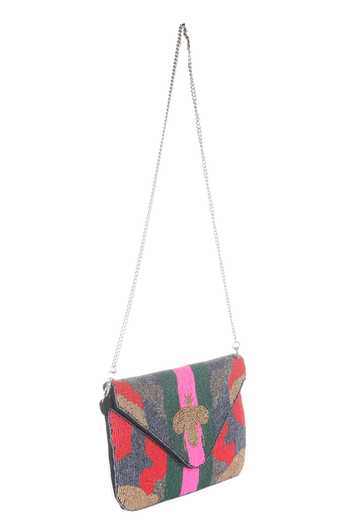 Nazaakat By Samara Singh Multi Color Beads, Embroidery Beaded Bee Motif Clutch Bag Online at Aza Fashions Nazaakat By Samara Singh_Multi Color Beads, Embroidery Beaded Bee Motif Clutch Bag _Online_at_Aza_Fashions