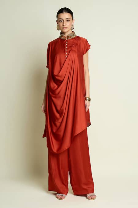 Aakaar Draped Tunic & Pant Set 