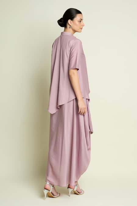 Aakaar Asymmetric Hem Layered Dress 