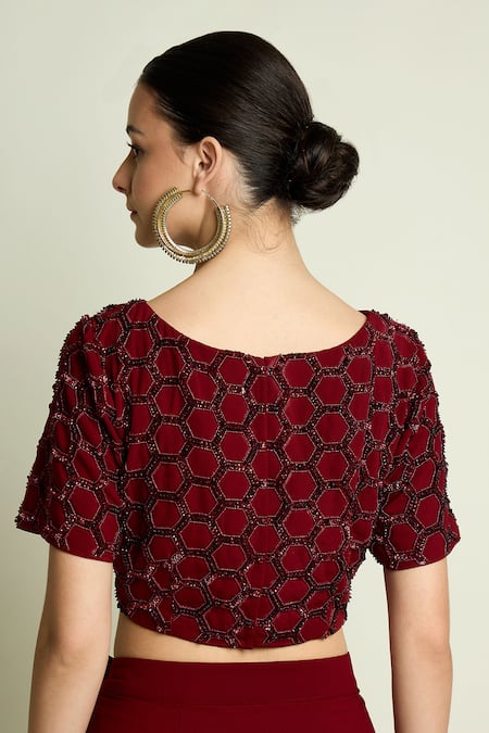 Aakaar Hexagonal Embroidered Blouse 