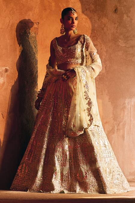 Buy Angad Singh Mint Organza Mirrors, Zari, Gota Patti, Embroidery, Sequins Green Lehenga Set Online at Aza Fashions Buy_Angad Singh_Mint Organza Mirrors, Zari, Gota Patti, Embroidery, Sequins Green Lehenga Set _Online_at_Aza_Fashions