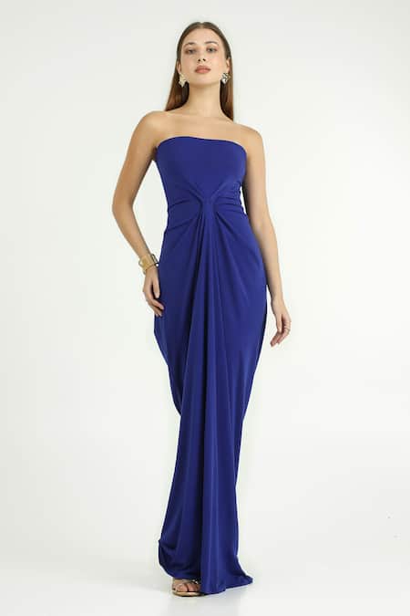 Cham Cham Draped Off-Shoulder Gown