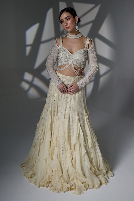 Jade By Ashima Beatrice Lehenga & Crop Top Set 