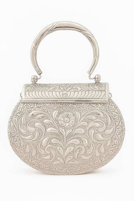 Tasna Handcrafted Engraved Brass Clutch 