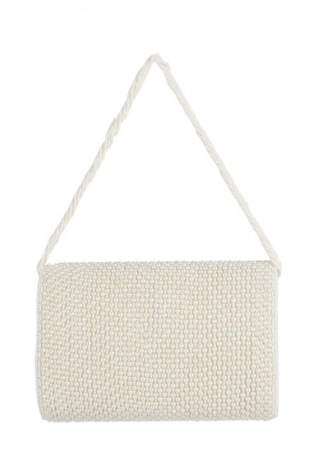 The Purple Sack Hand Embroidered Raw Silk Sling Bag 