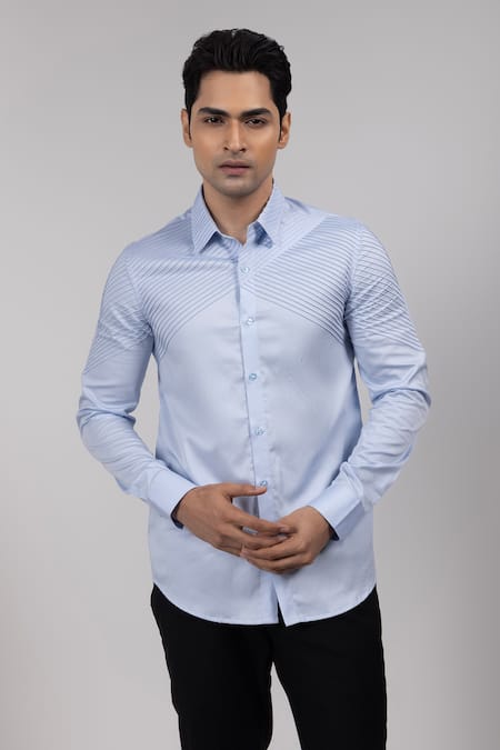 Yoseba Pinstripe Pintuck Shirt 