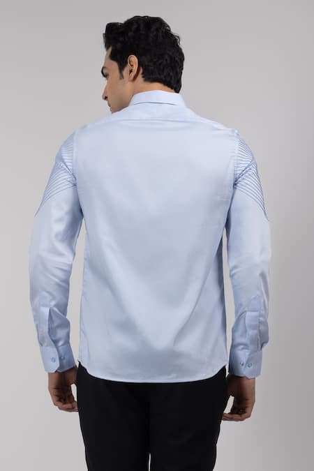 Yoseba Pinstripe Pintuck Shirt 
