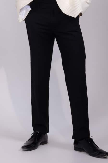 Yoseba_Off White Embroidery Blazer And Trouser Set _Online_at_Aza_Fashions