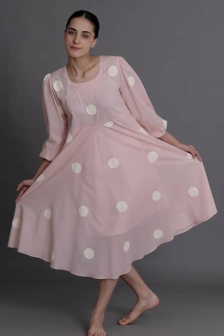 Khat Pastel Pink Polka Kurta 