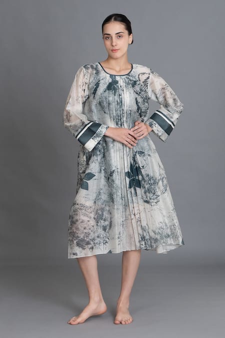 Khat Mint Texture Print Kurta 