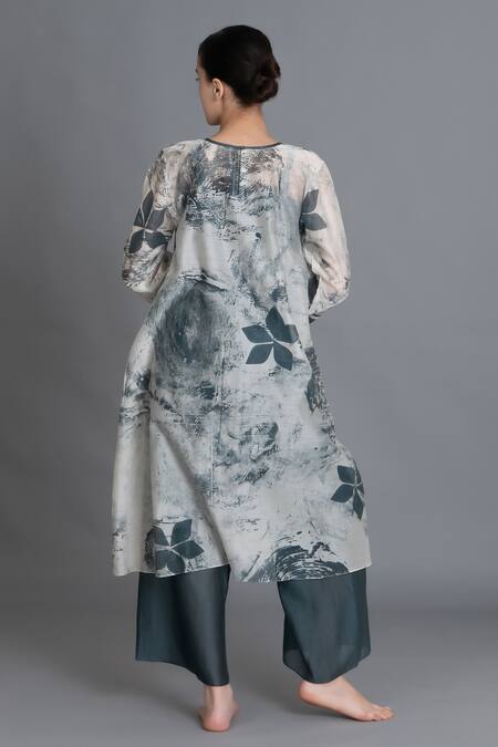 Khat Mint Texture Print Kurta & Pant Set 