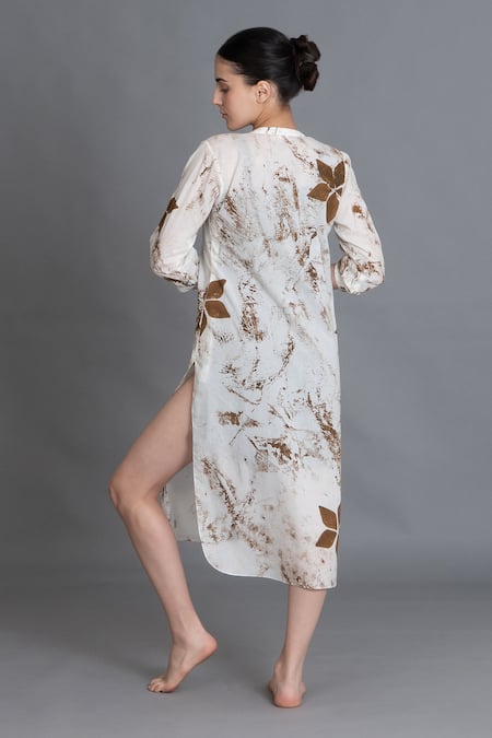 Khat Earthy Brown Print Kurta 