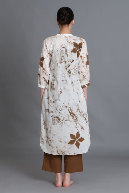 Khat Earthy Brown Print Kurta & Pant Set 