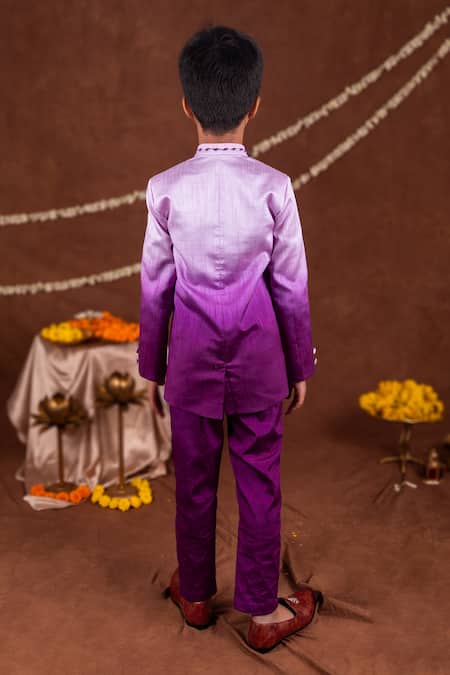 Toplove Ombre Deer Motif Sherwani & Trouser Set 