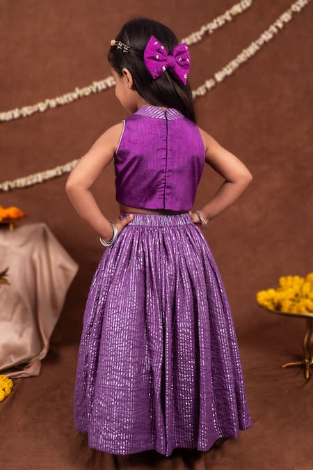 Toplove Deer & Tree Embroidered Blouse With Lehenga 