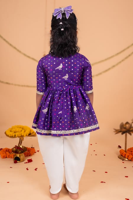 Toplove Banarasi Angrakha Kurta & Dhoti Pant Set 