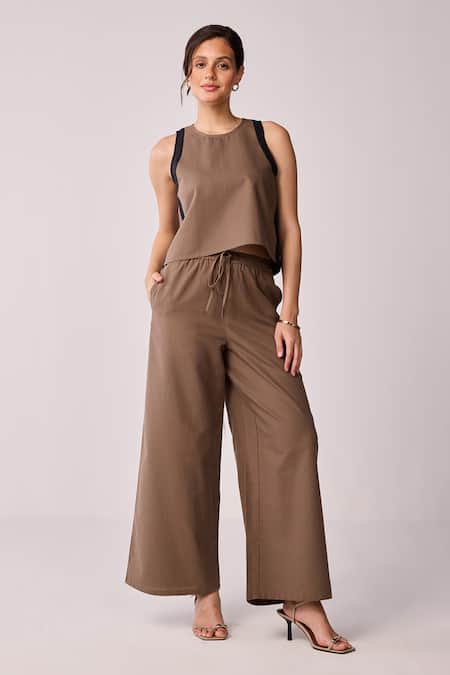 Reistor Colorblock Top & Wide Leg Pant Set 