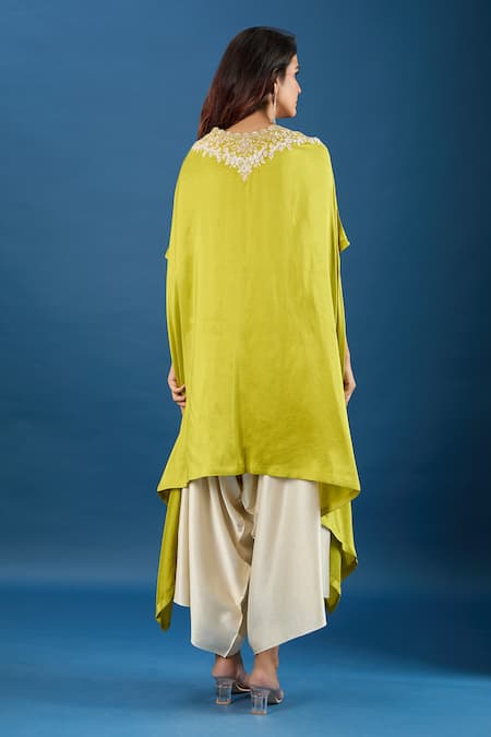 Prisho Dori Embroidered Kaftan & Pant Set 